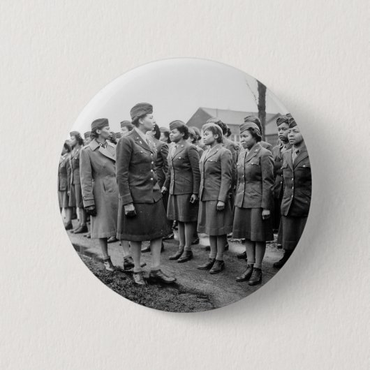 African American Kantoor Inspections Troops Ronde Button 5,7 Cm (Voorkant)
