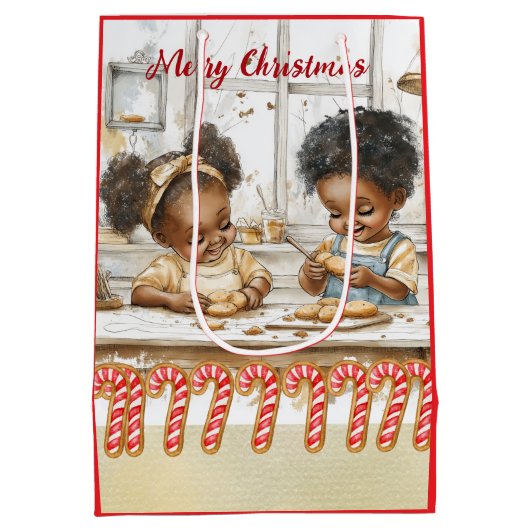 African American Kids Gift Bag Medium Cadeauzakje (Achterkant)