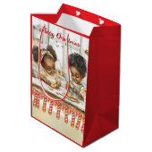 African American Kids Gift Bag Medium Cadeauzakje (Achterkant Gekanteld)