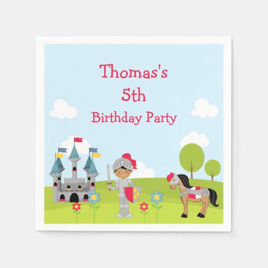 African American Knight 'Ik ging naar' Servet (Voorkant)