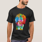 African American Lady Afro Painting T-shirt (Voorkant)