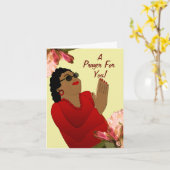 African American Lady Get Well Kaart (Gele Bloem)