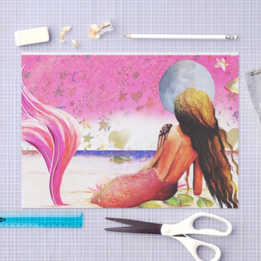 African American Mermaid Tissue Tissuepapier (Craft)