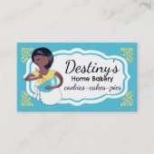 African American mixing bowl woman baking bakery Visitekaartje (Voorkant)