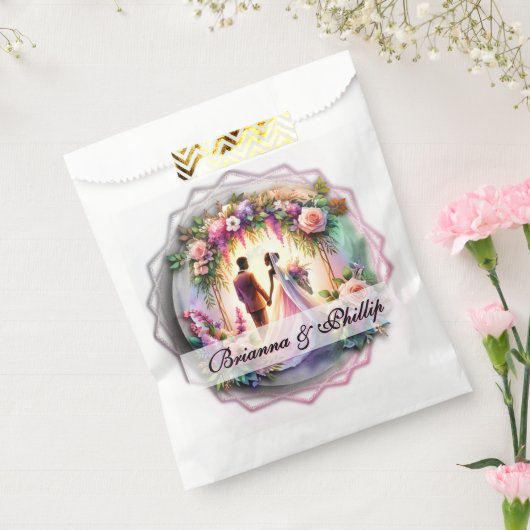 African-American Moonlight Wedding Favor Bags Bedankzakje (Gezegeld)