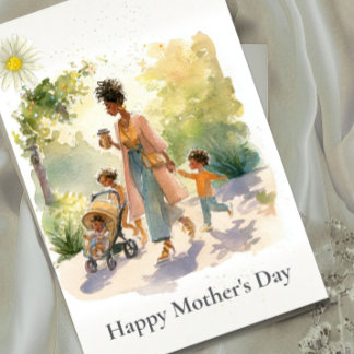 African American Mother's Day Card Kaart