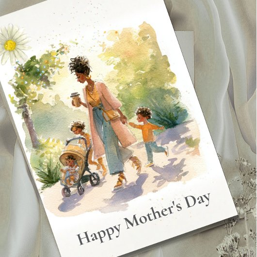 African American Mother's Day Card Kaart
