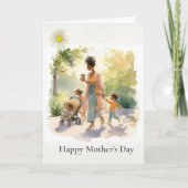 African American Mother's Day Card Kaart (Voorkant)