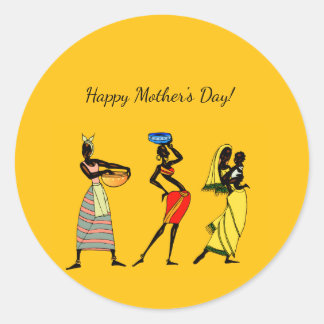 African American Mothers  Ronde Sticker