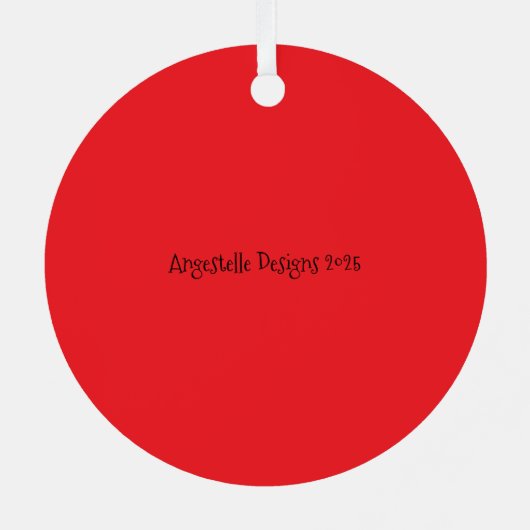 African American Mr & Mrs Claus Metalen Ornament (Achterkant)