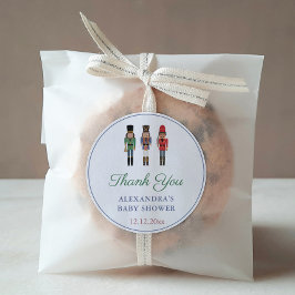 African American Notenkraker Baby shower Dank u Ronde Sticker