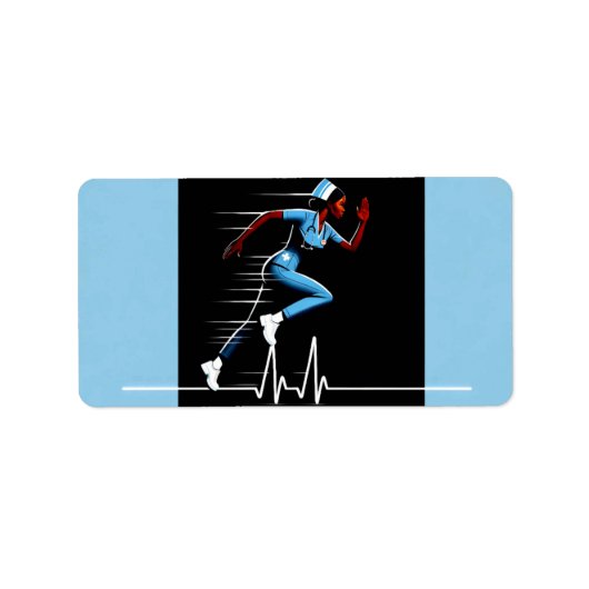 African American Nurse Pride: Elegant retour adres Etiket (Voorkant)