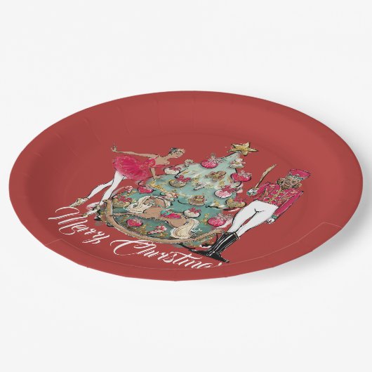 African American Nutkraker Ballet Dancer Christma Papieren Bordje (Gekanteld)