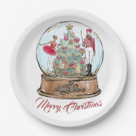 African American Nutkraker Ballet Dancer Christma Papieren Bordje