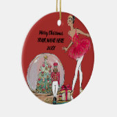 African American Nutkraker Ballet Dancer Keramisch Ornament (Rechts)