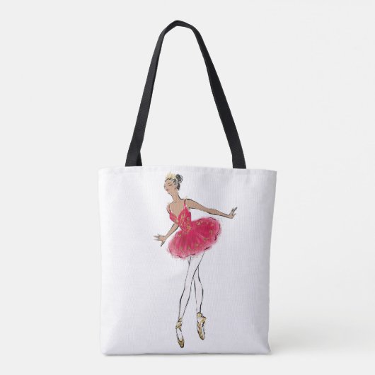 African American Nutkraker Ballet Dancer Tote Bag (Achterkant)