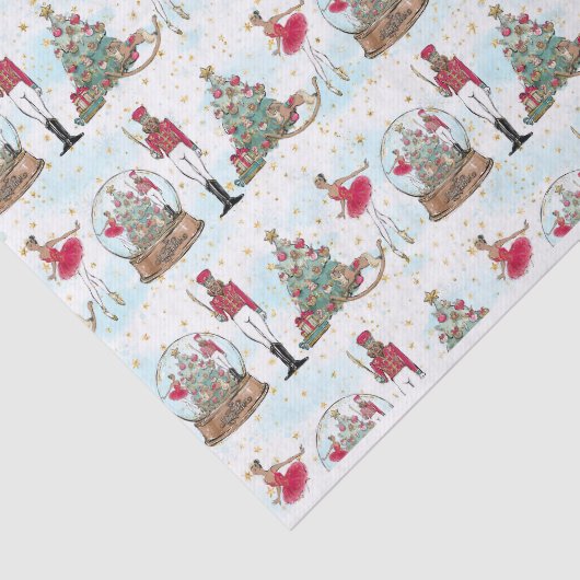 African American Nutkraker Ballet Dancer White Tissuepapier (Detail)