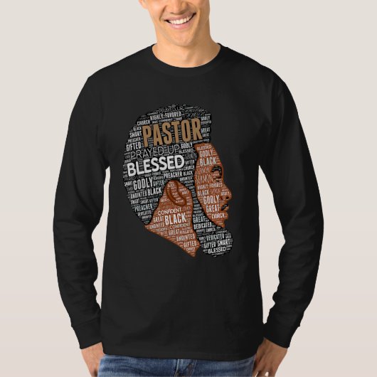 African American Pastor  Preacher  Minister Afro T-shirt (Voorkant)