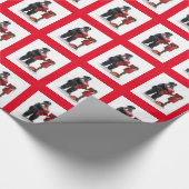 African American Postman Helpt Child Holiday Cadeaupapier (Hoek)