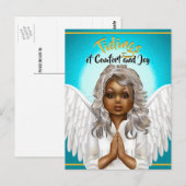 African American Praying Angel Briefkaart (Voorkant / Achterkant)