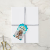 African American Praying Angel Cadeaulabel (Met Touw)