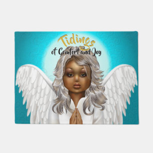 African American Praying Angel Deurmat