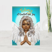 African American Praying Angel Kaart (Voorkant)