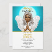 African American Praying Angel Kaart (Voorkant)