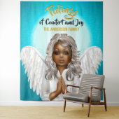 African American Praying Angel Wandkleed (In situ)