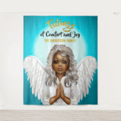 African American Praying Angel Wandkleed (Voorkant)