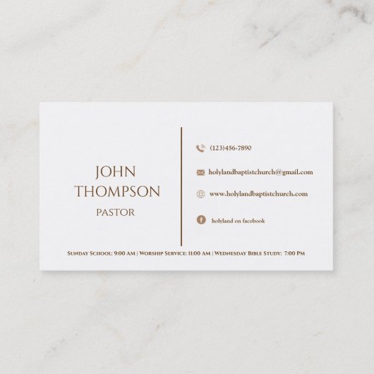 African American Praying Hands Church Visitekaartje (Achterkant)