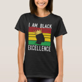 African American Pride Celebration I Am Black Exce T-shirt (Voorkant)