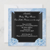 African American Prince Baby shower Boy Floral Kaart (Achterkant)