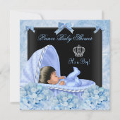 African American Prince Baby shower Boy Floral Kaart (Voorkant)