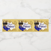 African American Prince Baby Waterflesetiketten Waterfles Etiket (Enkel label)