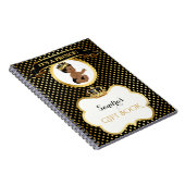 African American Prince Royal Black Gold Gift Notitieboek (Rechterzijde)