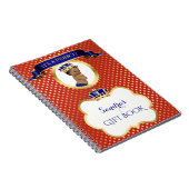African American Prince Royal Blue Gold Gift Notitieboek (Rechterzijde)