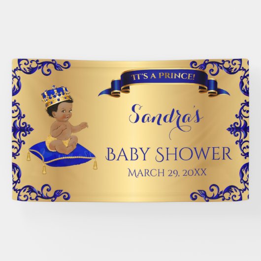 African American Prince Royal Blue Spandoek (Horizontaal)