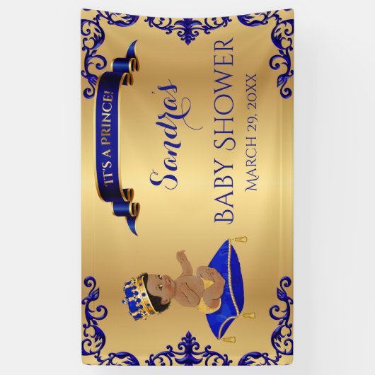 African American Prince Royal Blue Spandoek (Verticaal)