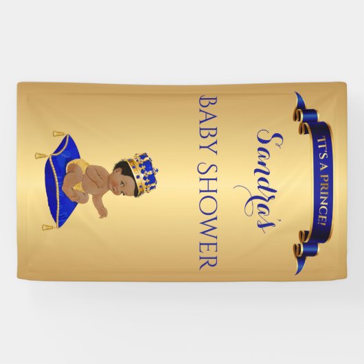African American Prince Royal Blue Spandoek (Horizontaal)