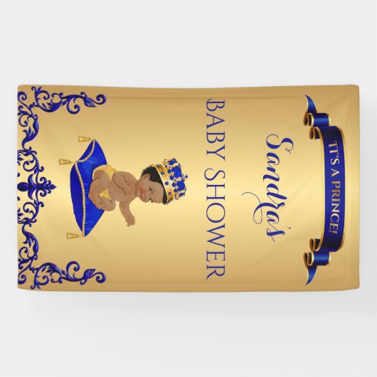 African American Prince Royal Blue Spandoek (Horizontaal)