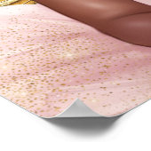 African American Princess Baby shower Welcome Sign Poster (Hoek)