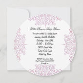 African American Princess Pink Baby shower Girl Kaart (Achterkant)