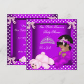 African American Prinses Baby shower Girl 2 Kaart (Voorkant / Achterkant)