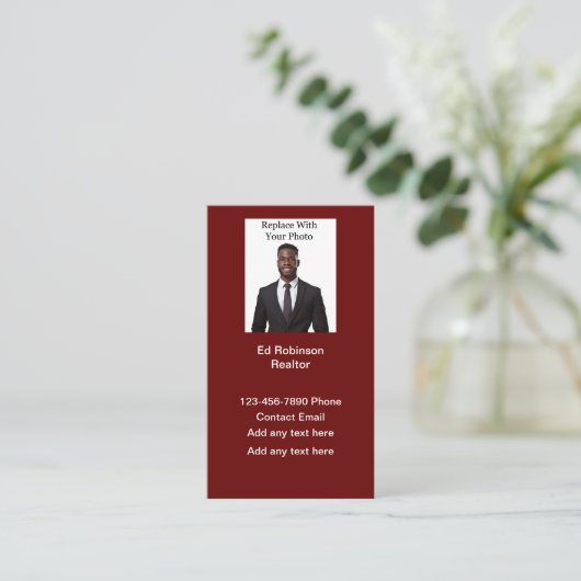 African American Realtor Thema Visitekaartjes (Staand voorkant)