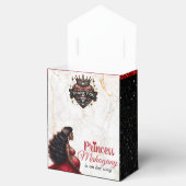 African American Royal Baby shower Rood/Zwart Bedankdoosjes (Geopend)