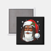 African American Santa Christmas Cool Black X-mas  Magneet (Voorkant / Achterkant)