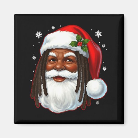 African American Santa Christmas Cool Black X-mas  Magneet (Voorkant)