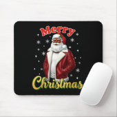 African American Santa Christmas Cool Black X-mas  Muismat (Met muis)