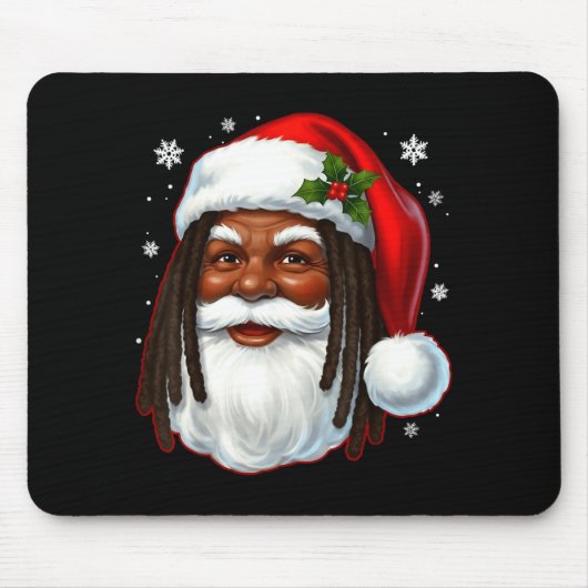 African American Santa Christmas Cool Black X-mas  Muismat (Voorkant)